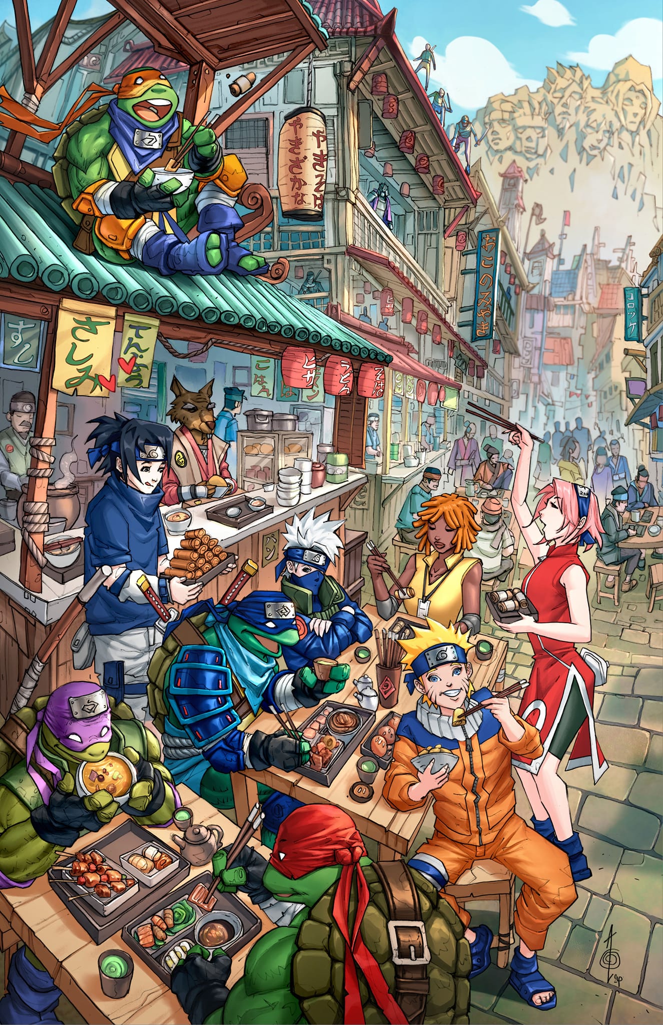 TEENAGE MUTANT NINJA TURTLES X NARUTO #1 Alan Quah Exclusive Variants