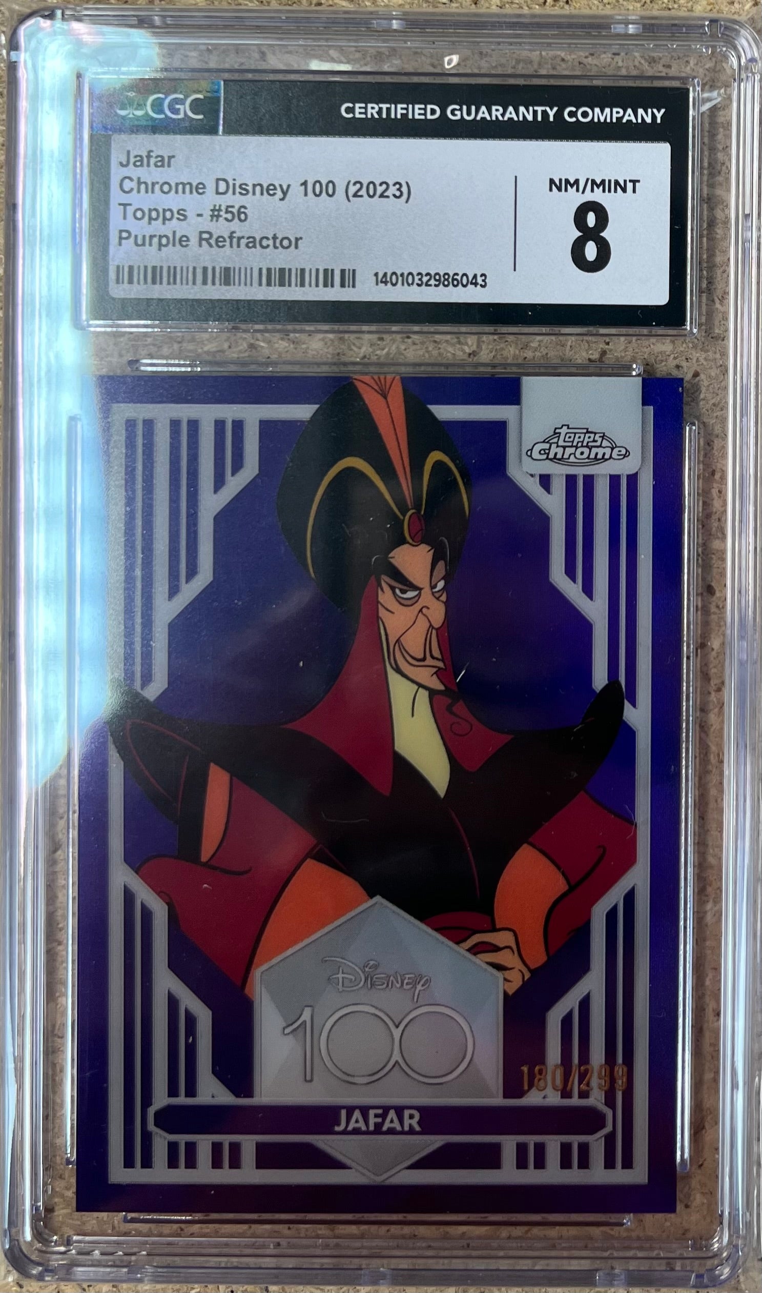 Topps Disney Jafar Purple Refractor /299 CGC 8