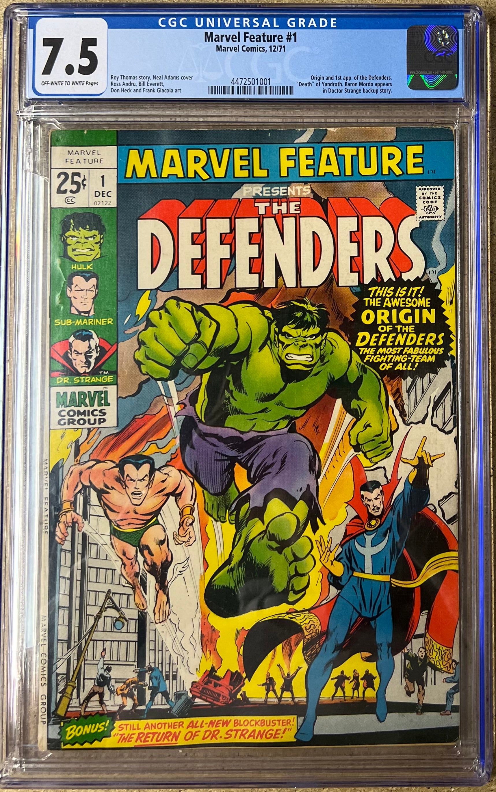 Marvel Feature #1 CGC 7.5