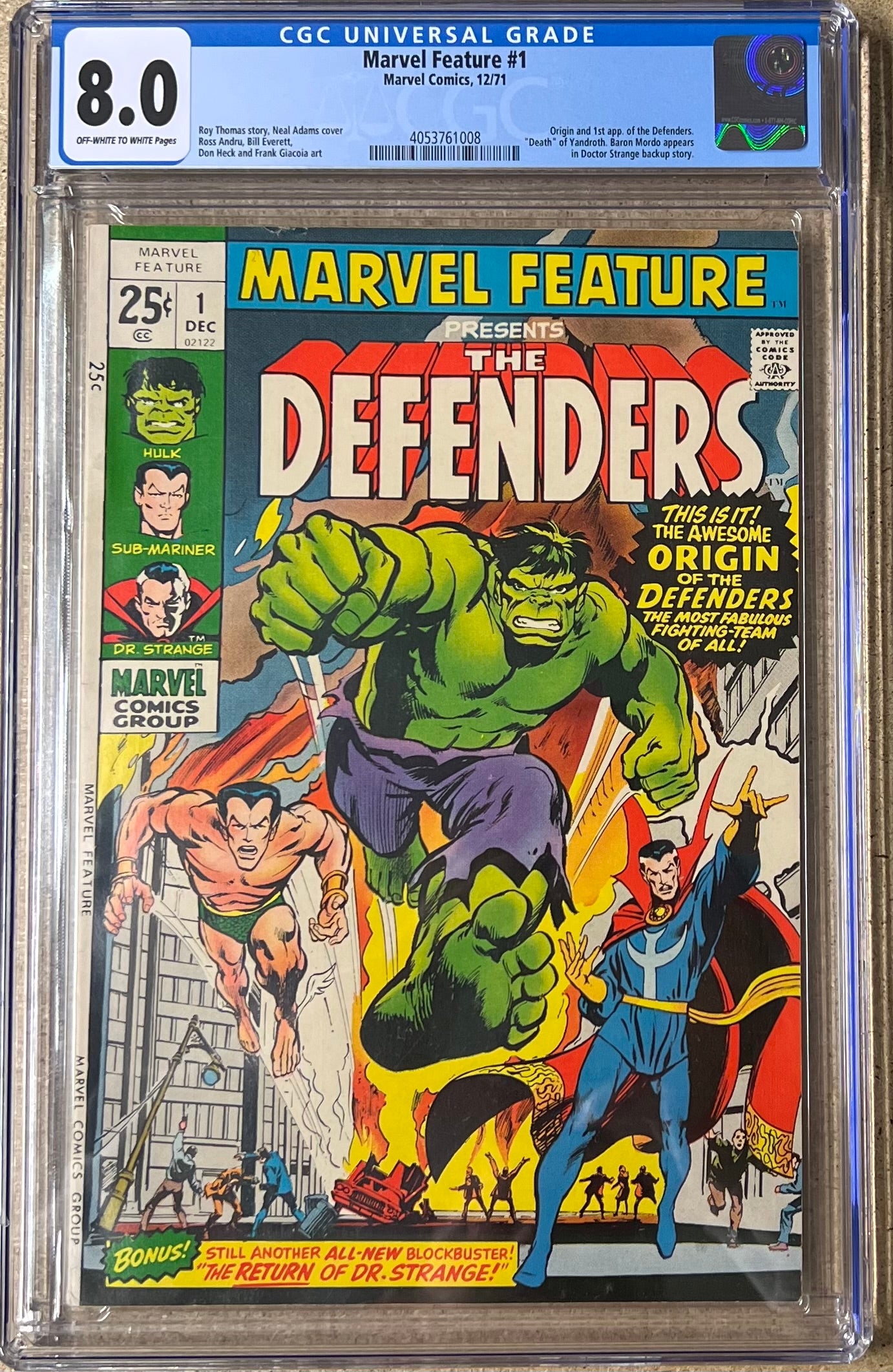 Marvel Feature #1 CGC 8.0