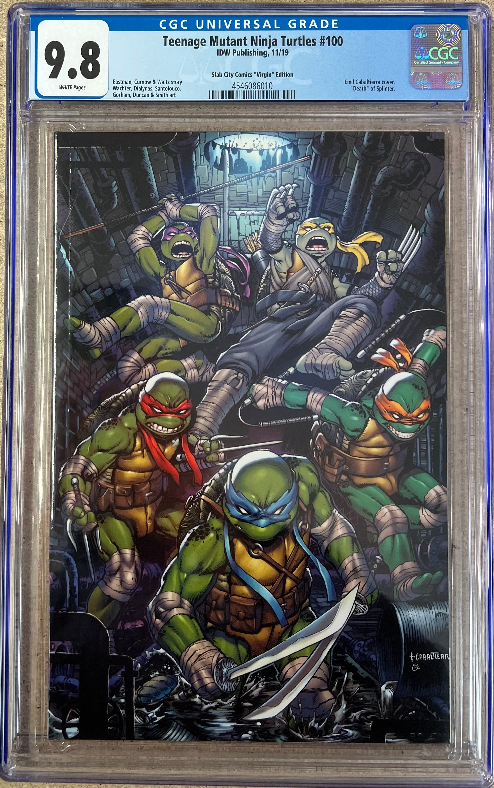 Teenage Mutant Ninja Turtles #100 Virgin CGC 9.8