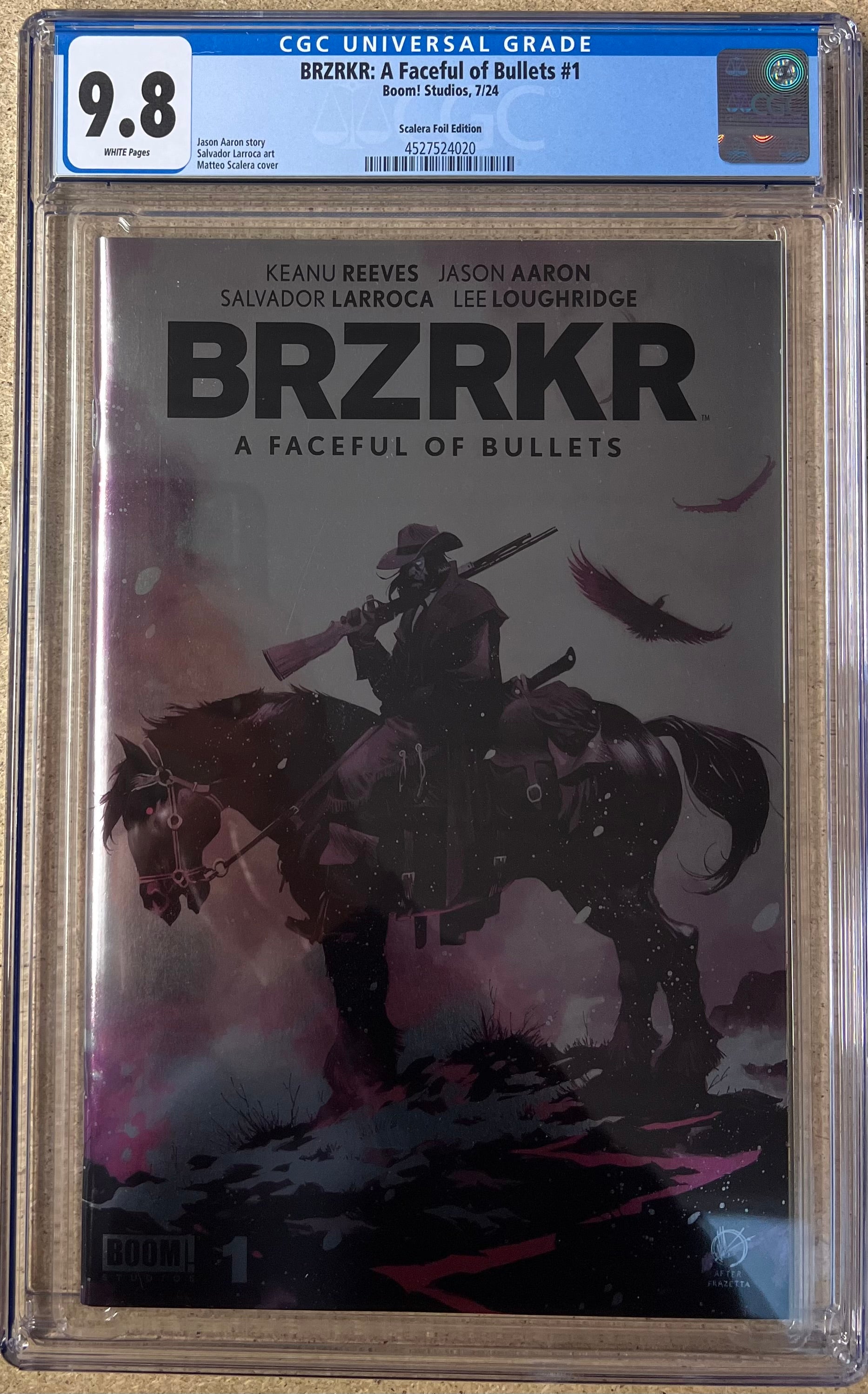 BRZRKR: A Faceful of Bullets #1 Scalera Foil CGC 9.8