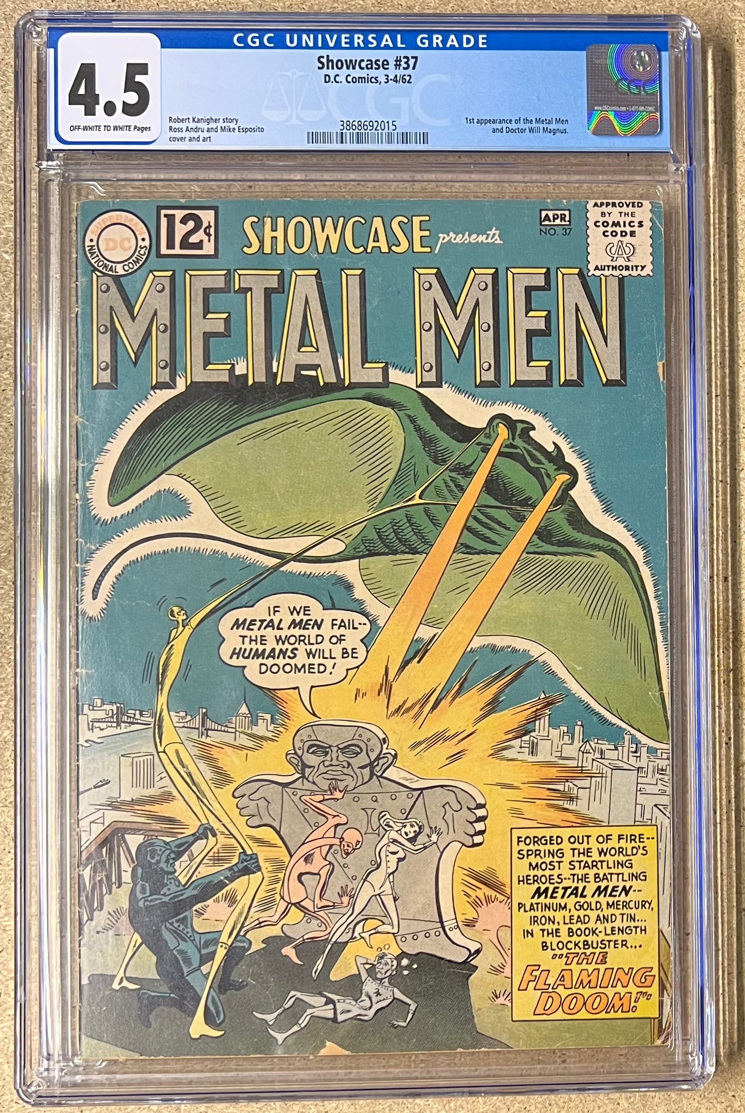 Showcase #37 CGC 4.5 - Slab City Comics 