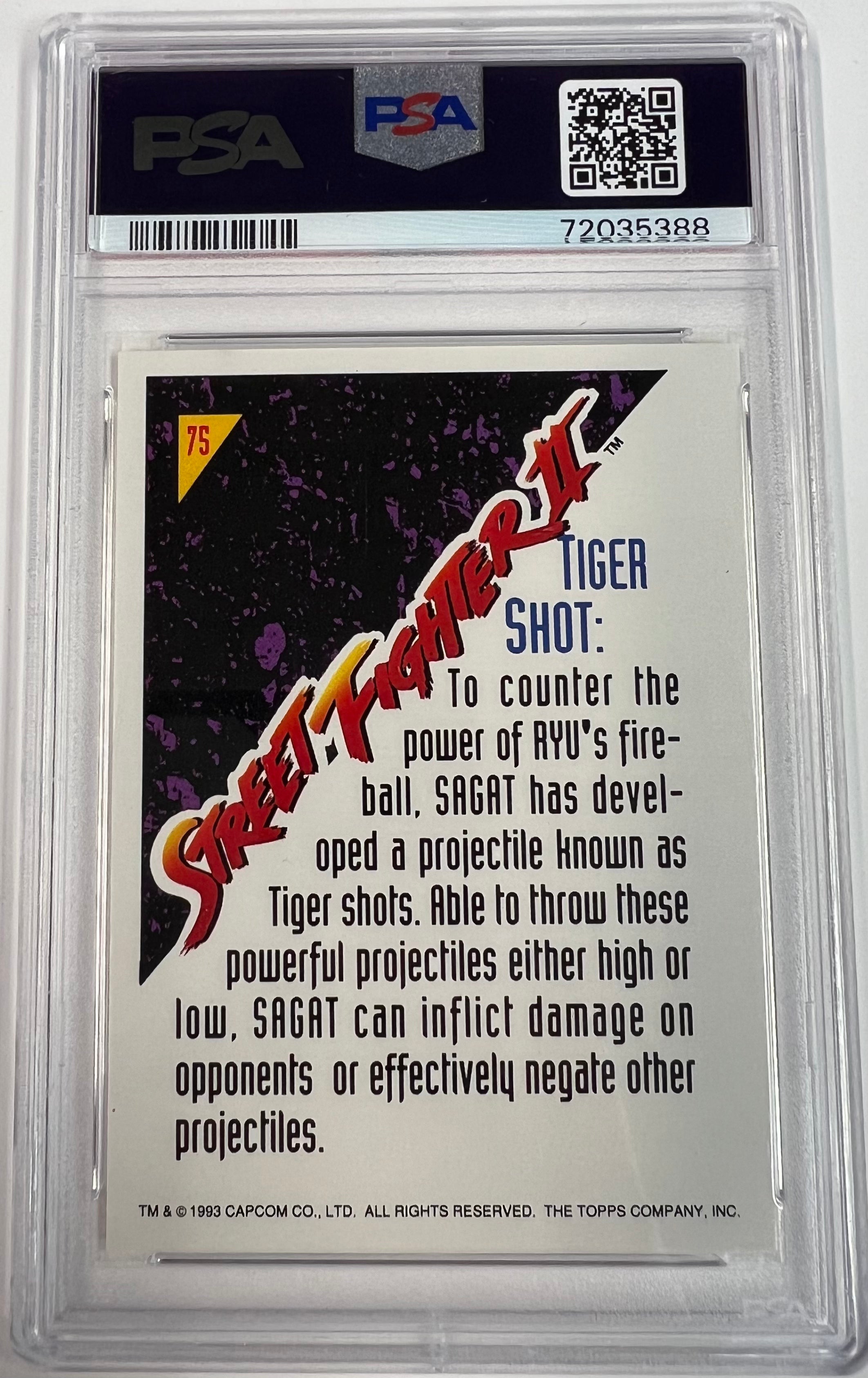 1993 Topps Tiger Shot Street Fighter II PSA 9 - Slab City Comics 