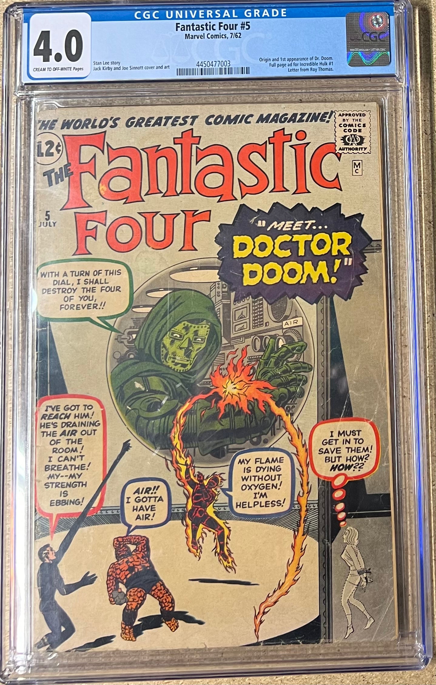 Fantastic Four #5 CGC 4.0