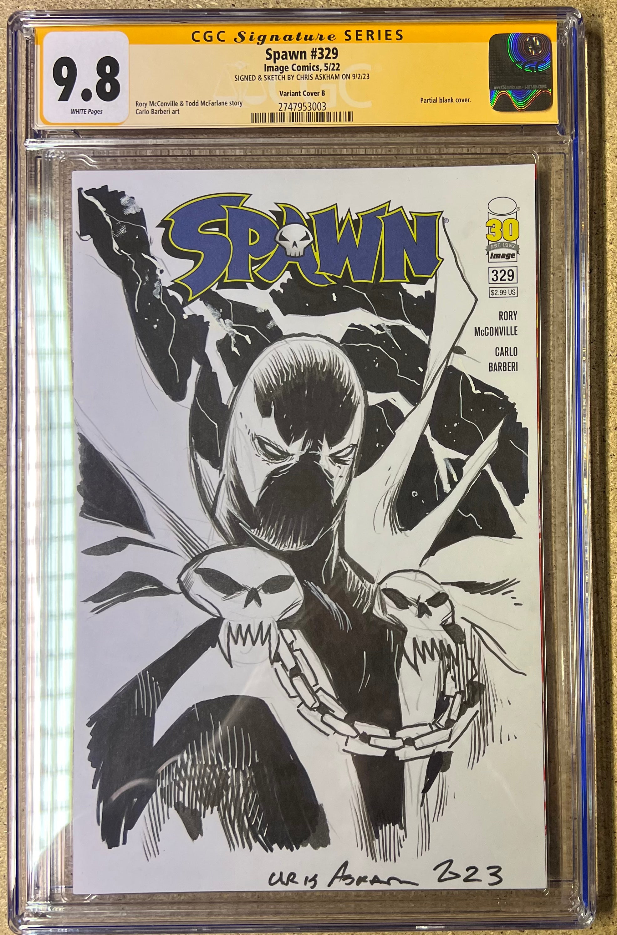 Spawn #329 SS CGC 9.8 - Slab City Comics 