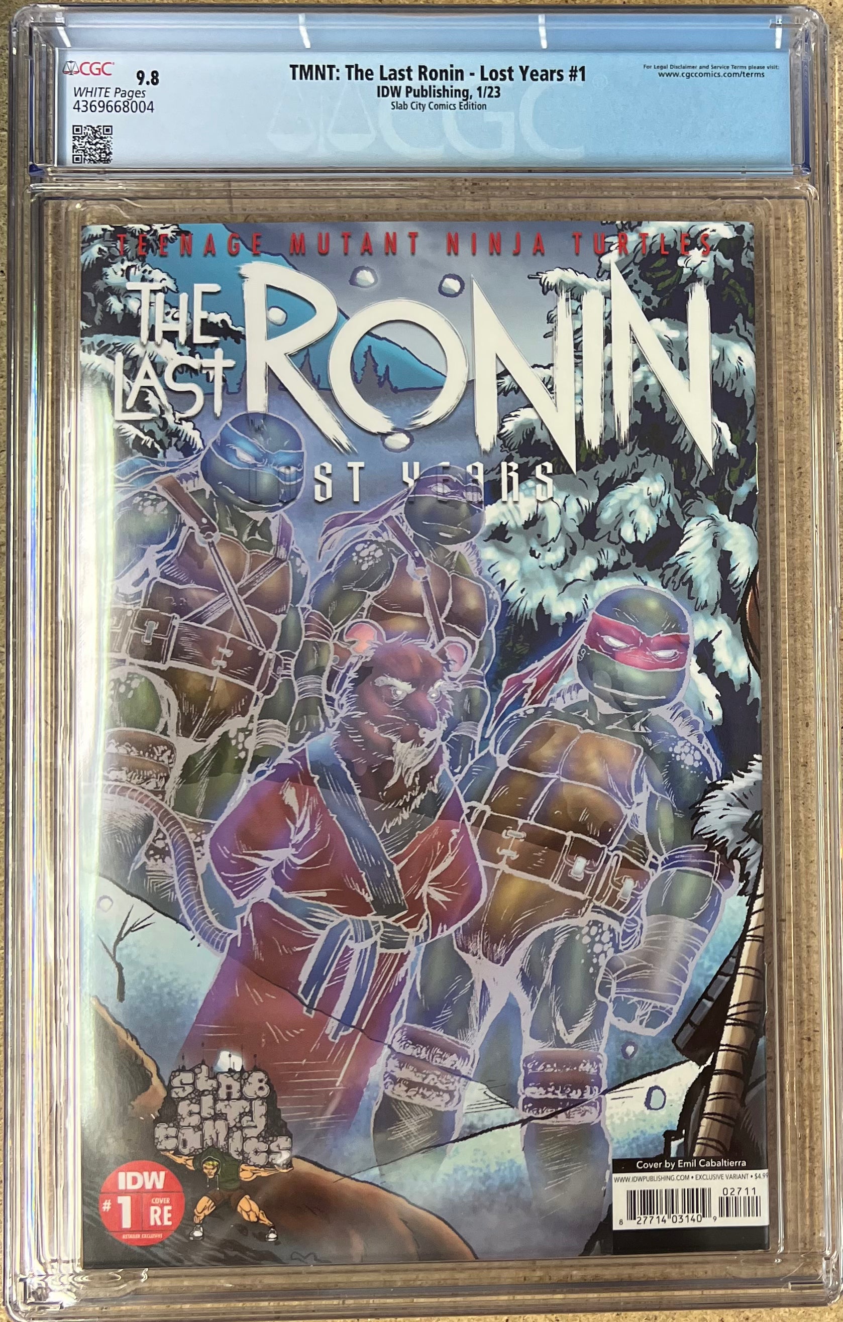 TMNT LAST RONIN LOST YEARS #1 CABALTIERRA WRAPAROUND EXCLUSIVE CGC 9.8 - Slab City Comics 