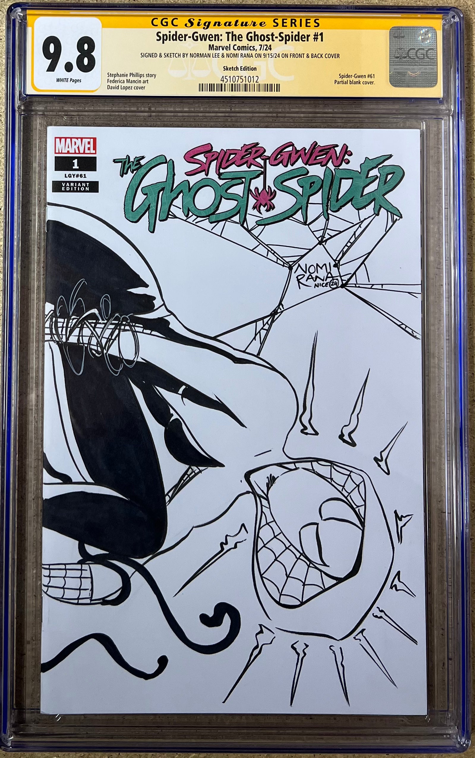 Spider-Gwen: The Ghost-Spider #1 SS CGC 9.8