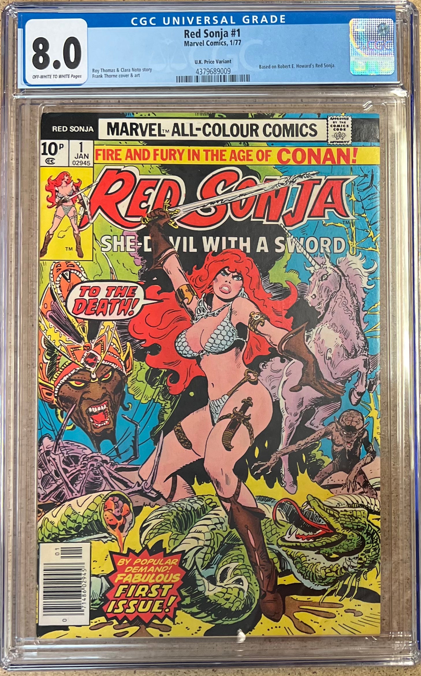 Red Sonja #1 CGC 8.0 - Slab City Comics 