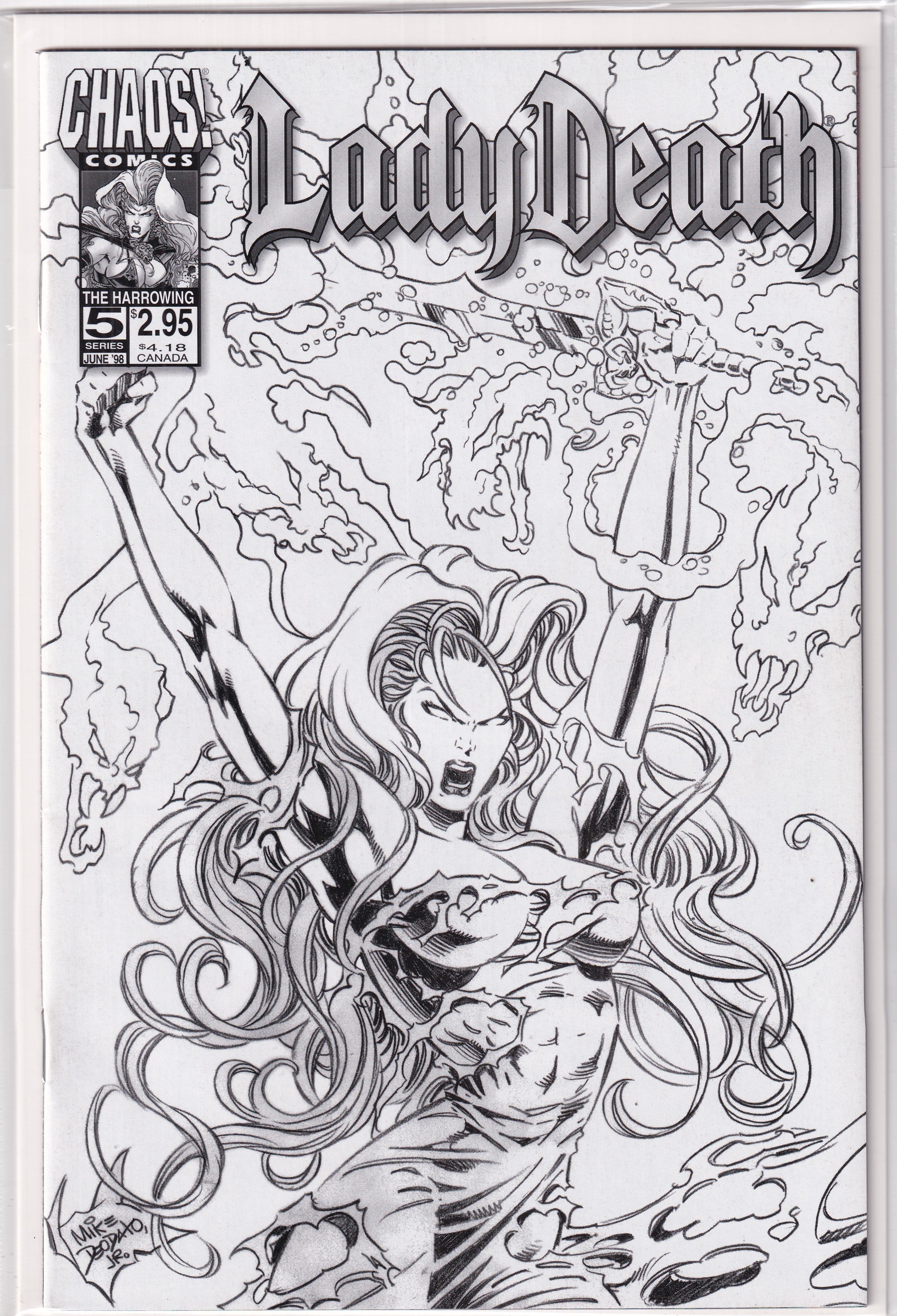 LADY DEATH #5 THE HARROWING B&W - Slab City Comics 