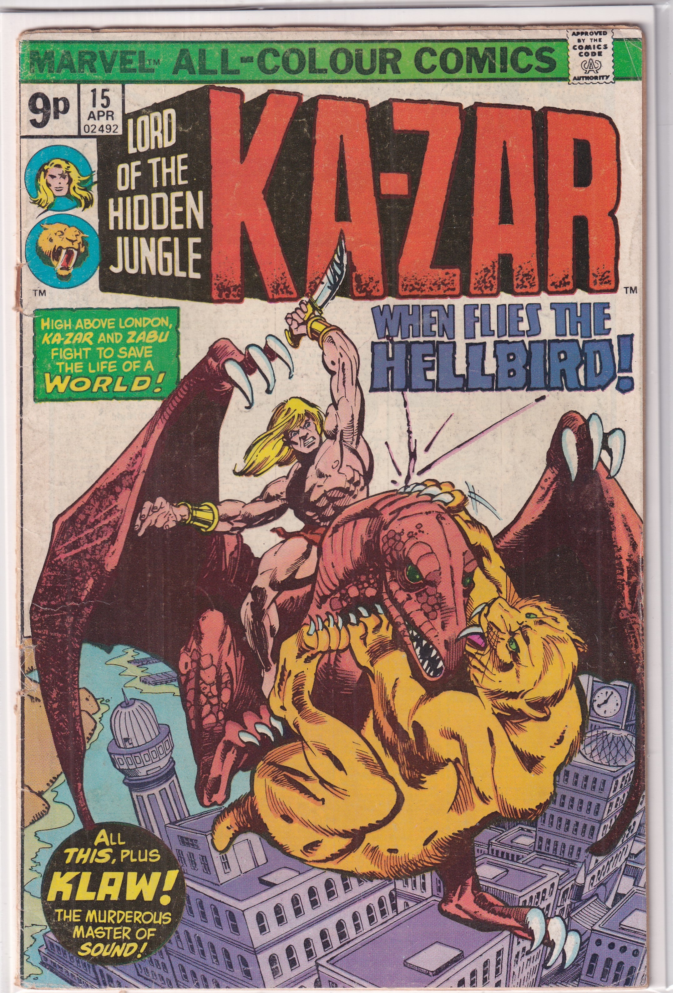 LORD OF THE HIDDEN JUNGLE KA-ZAR #15 - Slab City Comics 