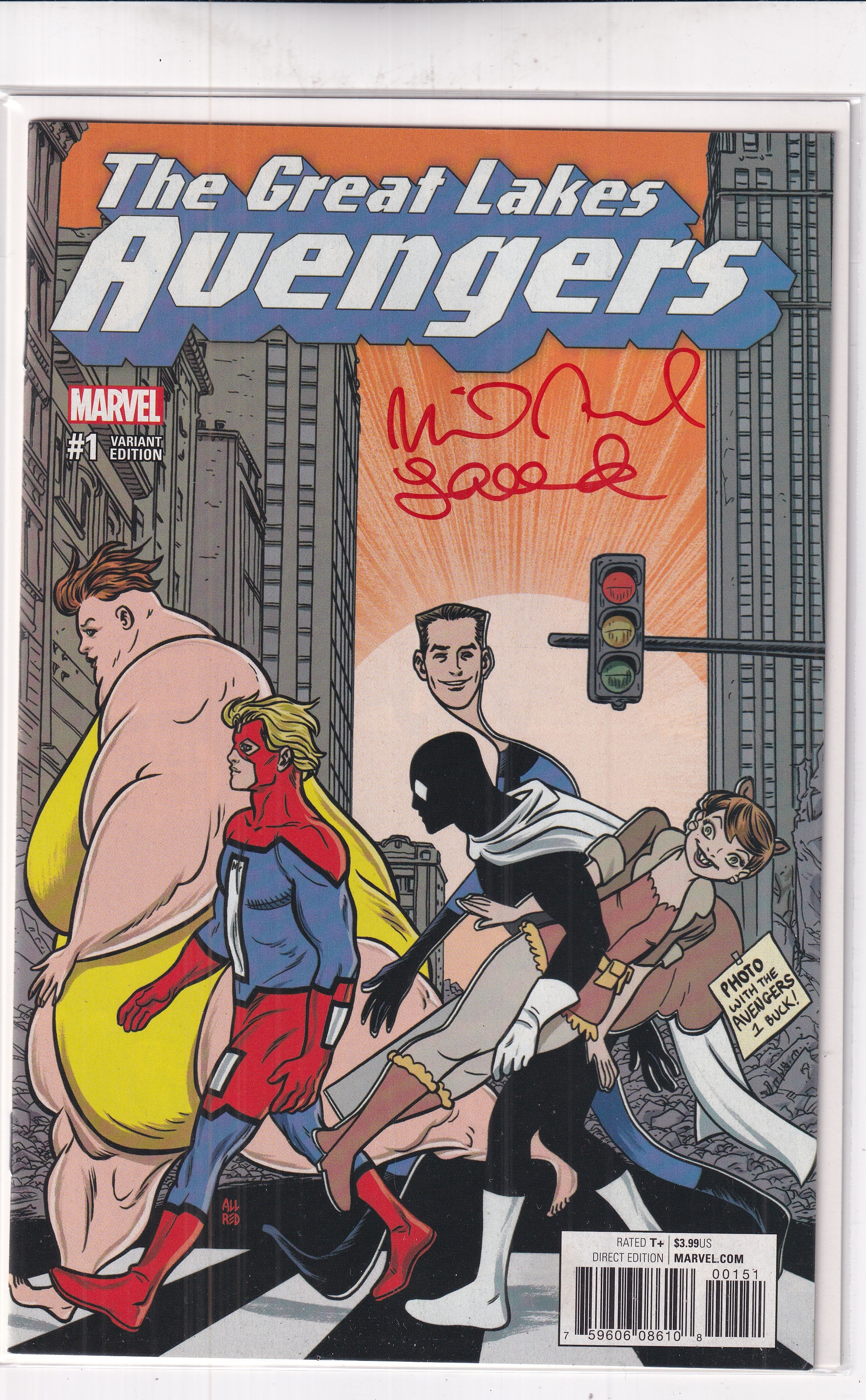 GREAT LAKES AVENGERS #1 VARIANT (2 X SIGNED) - Slab City Comics 