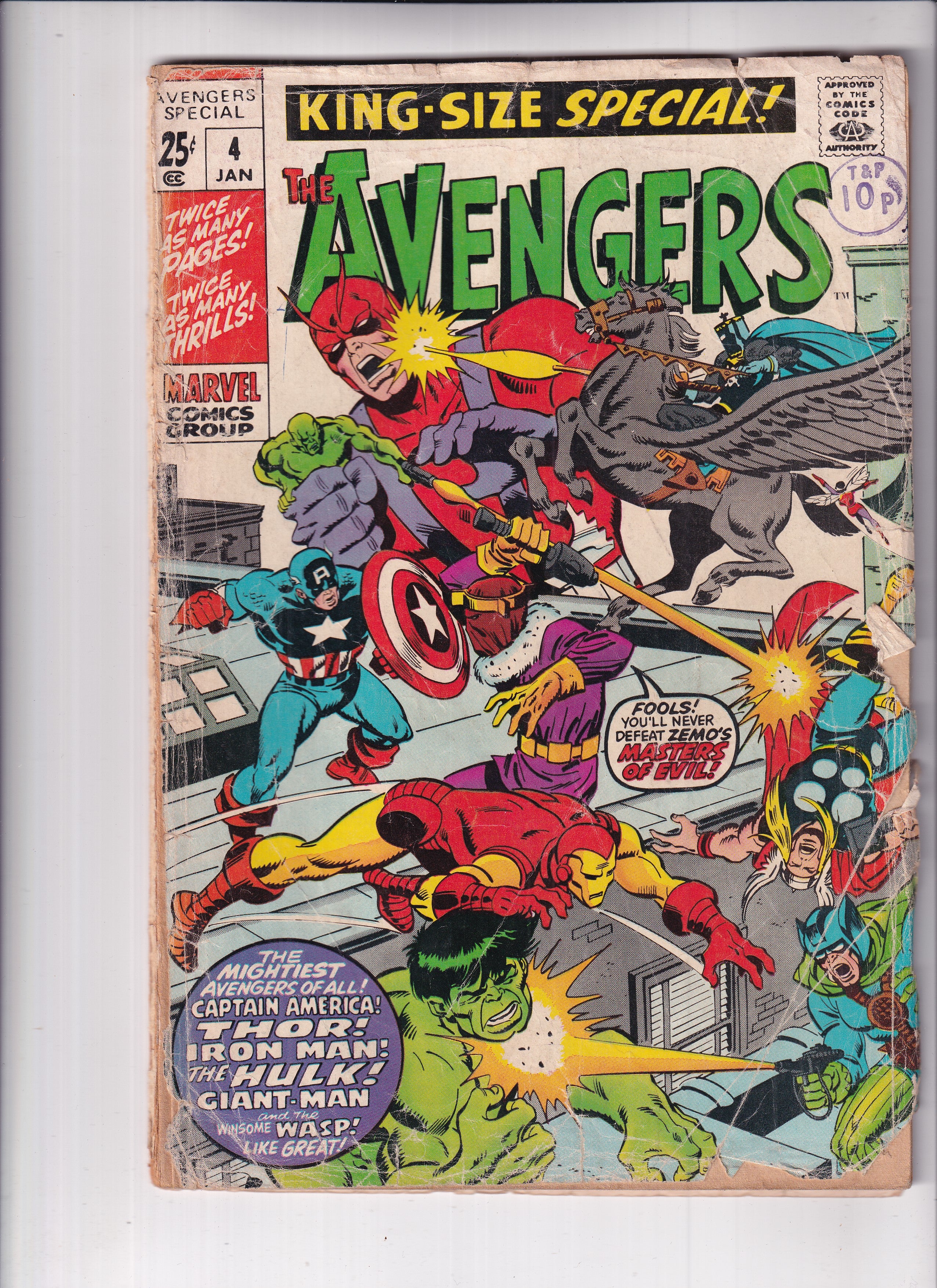 Avengers Annual #4 (BACK & FRONT COVERS DETACHED) - Slab City Comics 