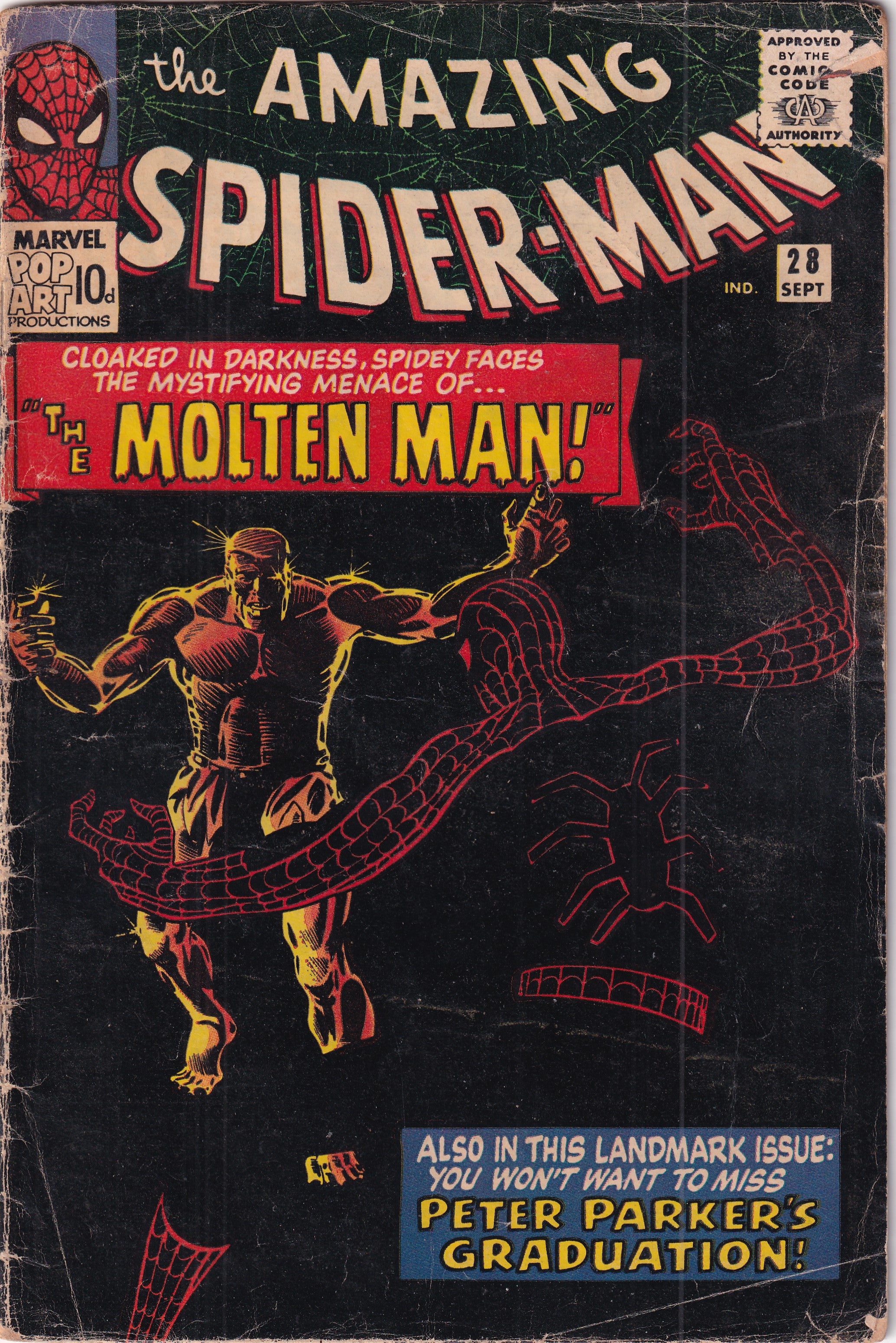 Amazing Spider-Man #28 Detached Cover & Missing Value stamp