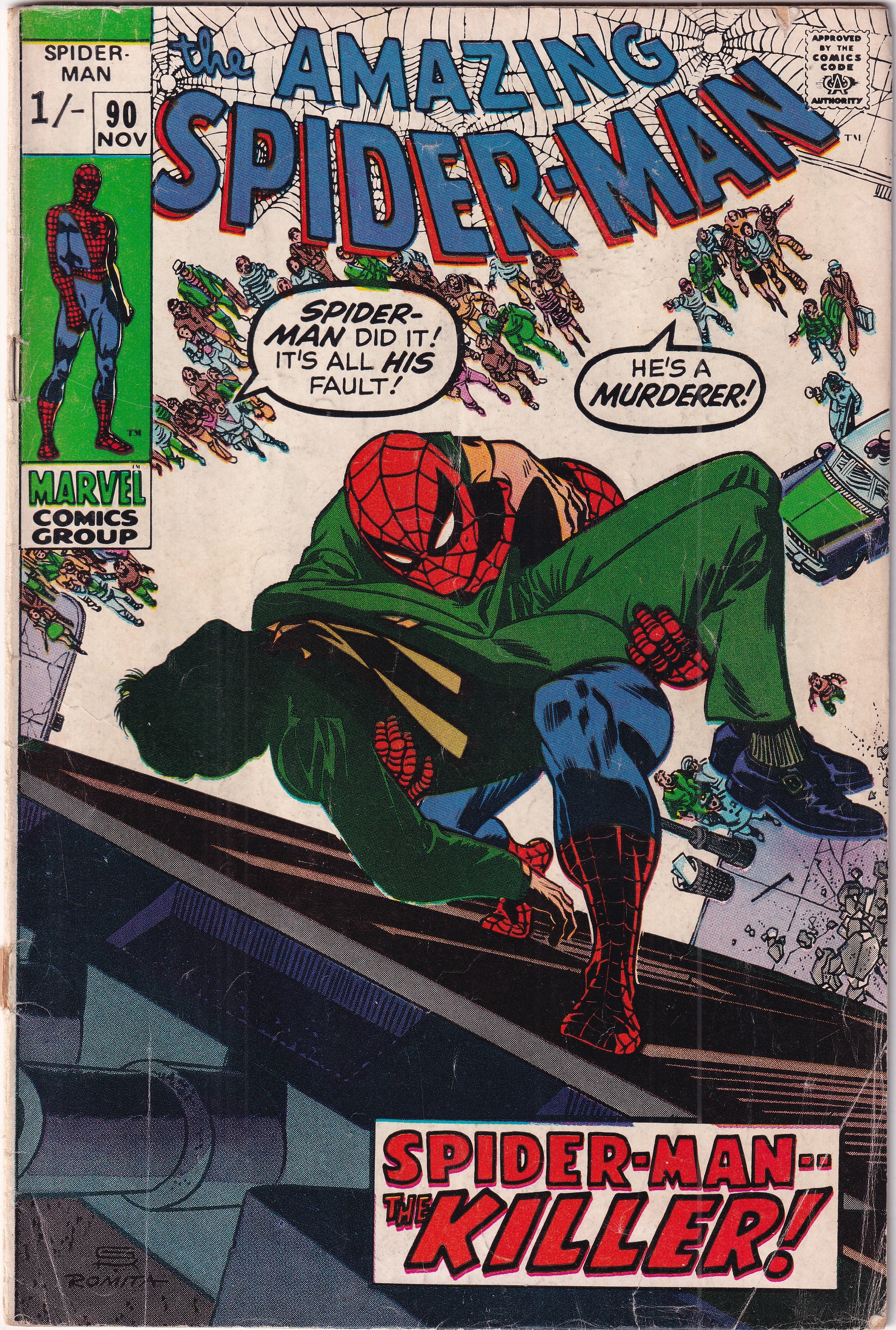 Amazing Spider Man #90 Detached Cover