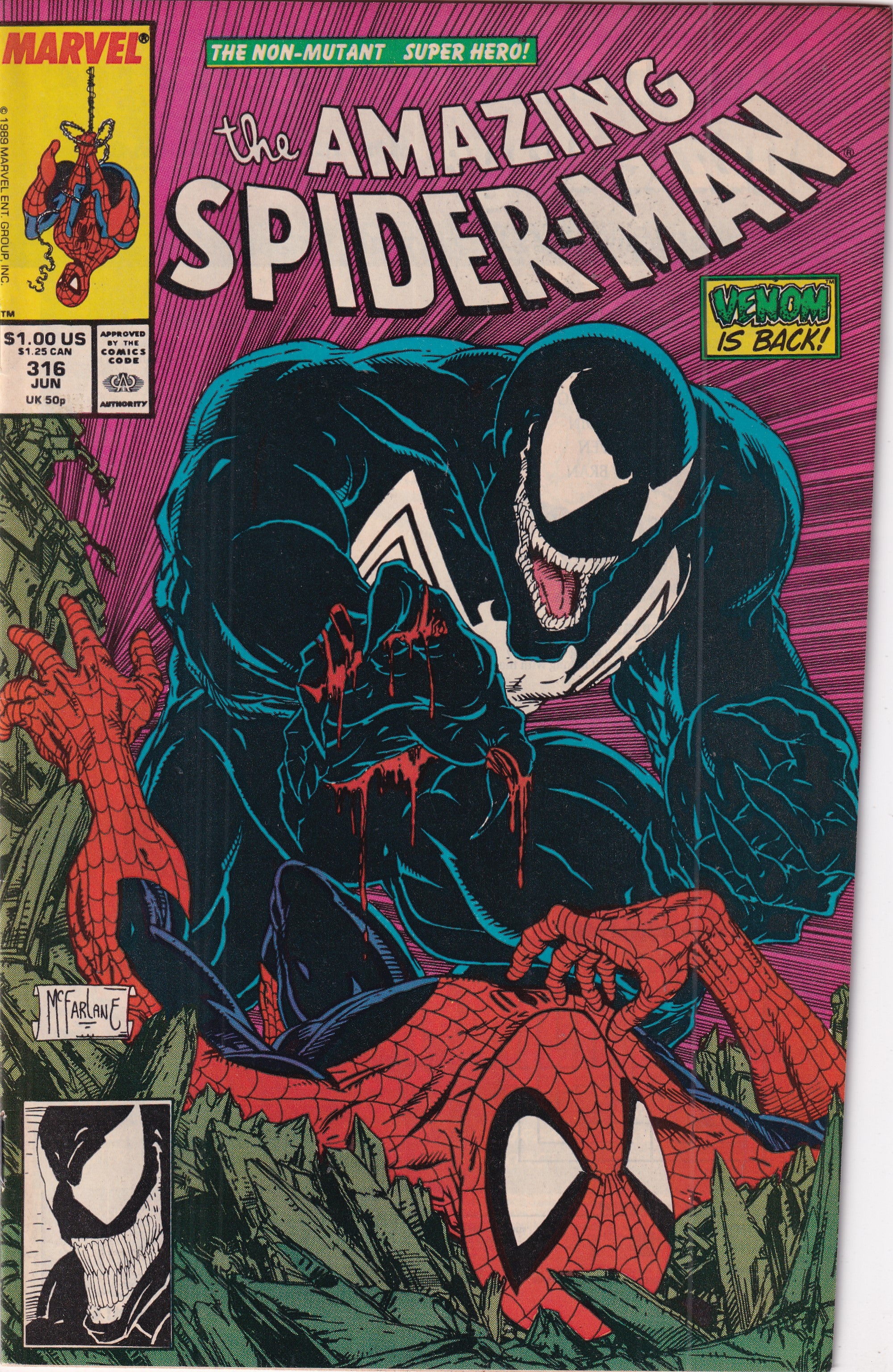 Amazing Spider Man #316 Misscut