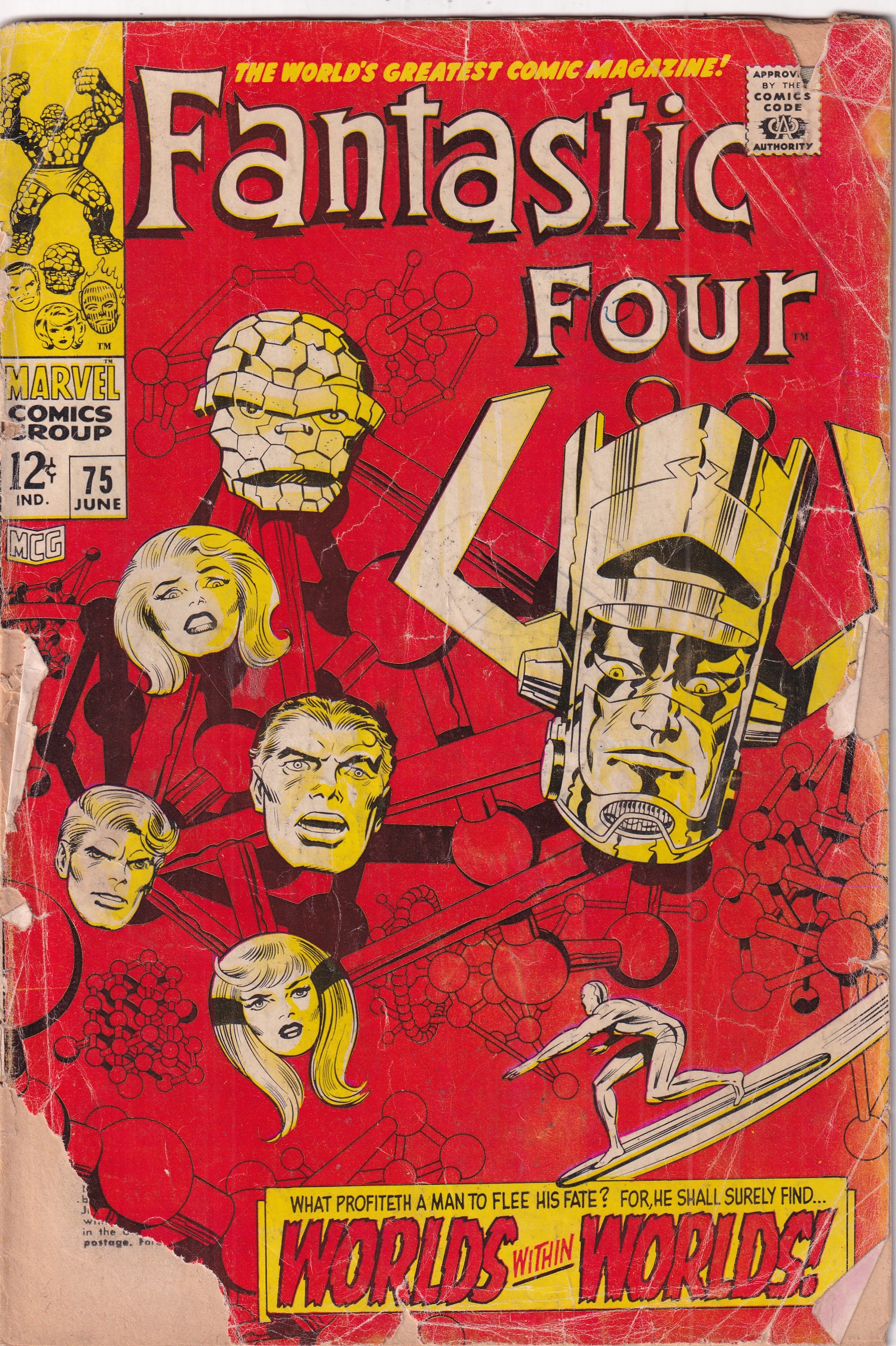 Fantastic Four #75 Back Cover Missing Detached