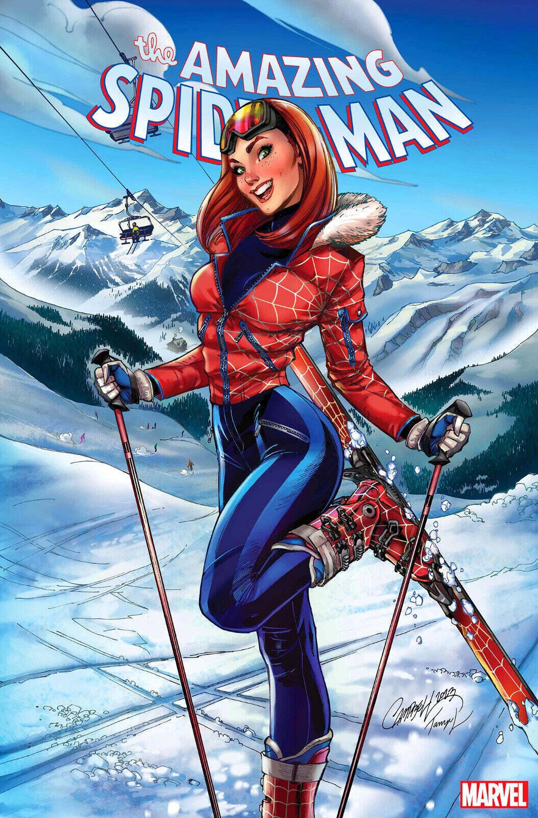 AMAZING SPIDER-MAN #40 J.S. CAMPBELL SKI CHALET VARIANT - Slab City Comics 