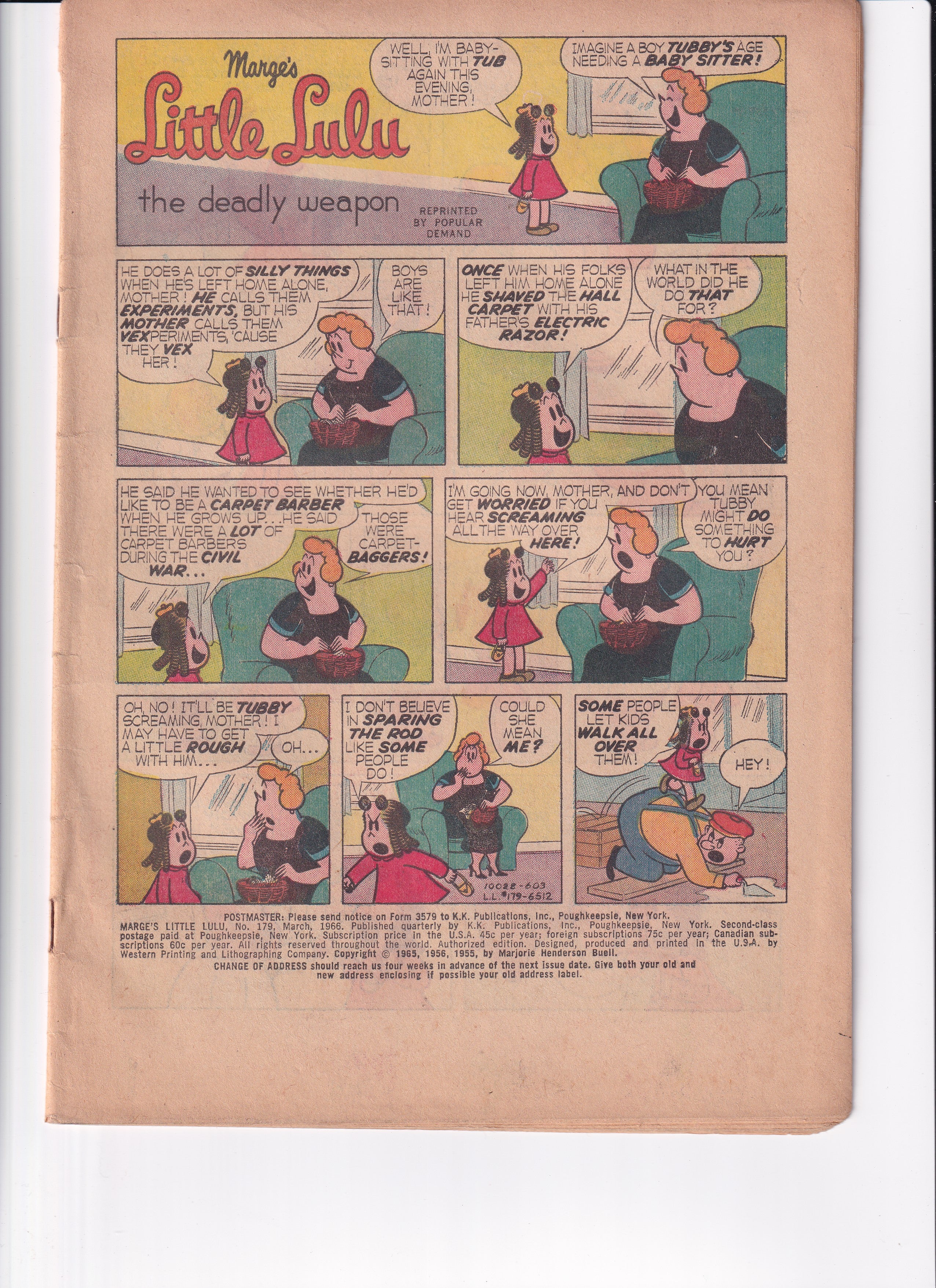 MARGE'S LITTLE LULU NO.179 - Slab City Comics 