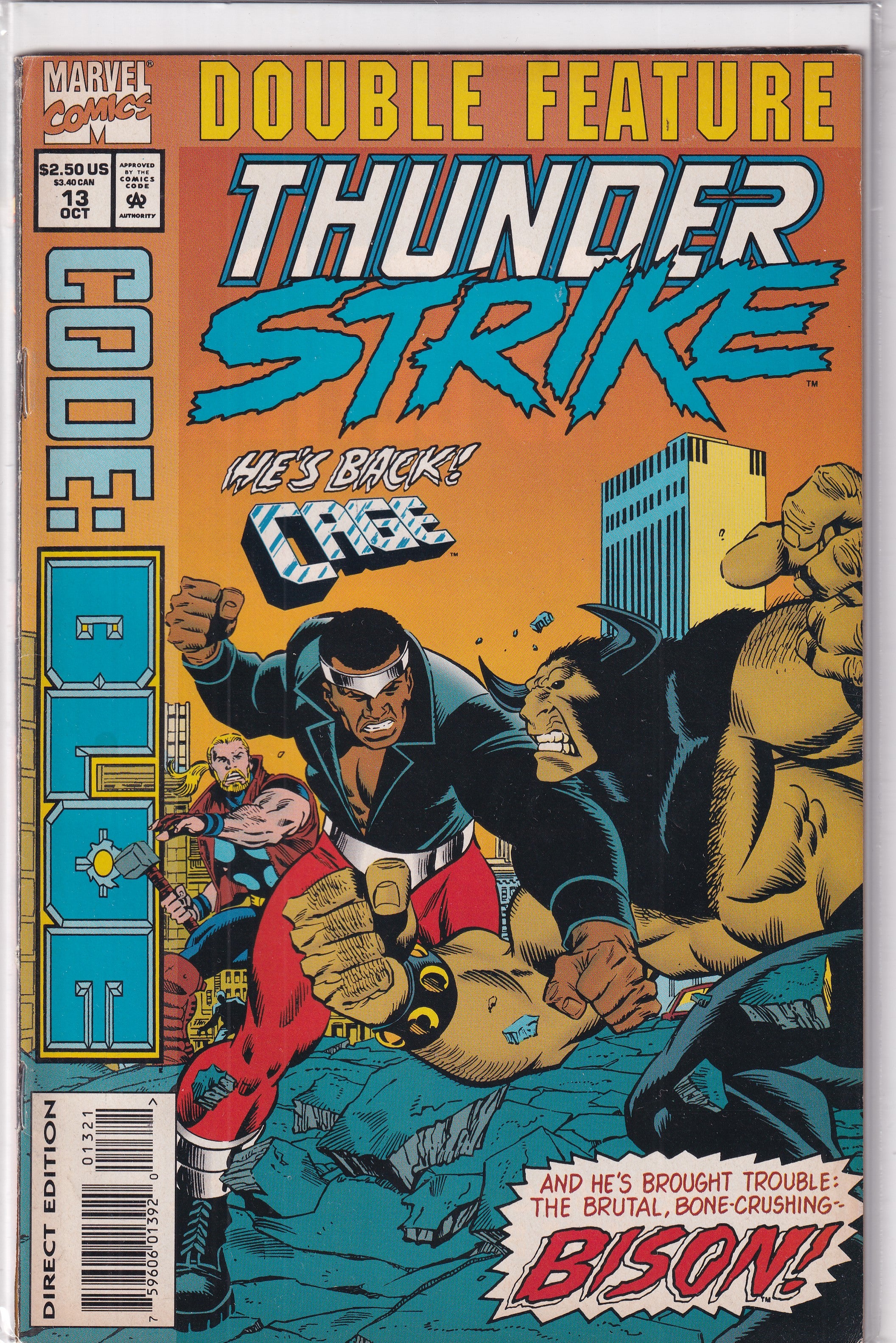 DOUBLE FEATURE THUNDER STRIKE CODE: BLUE #13 - Slab City Comics 