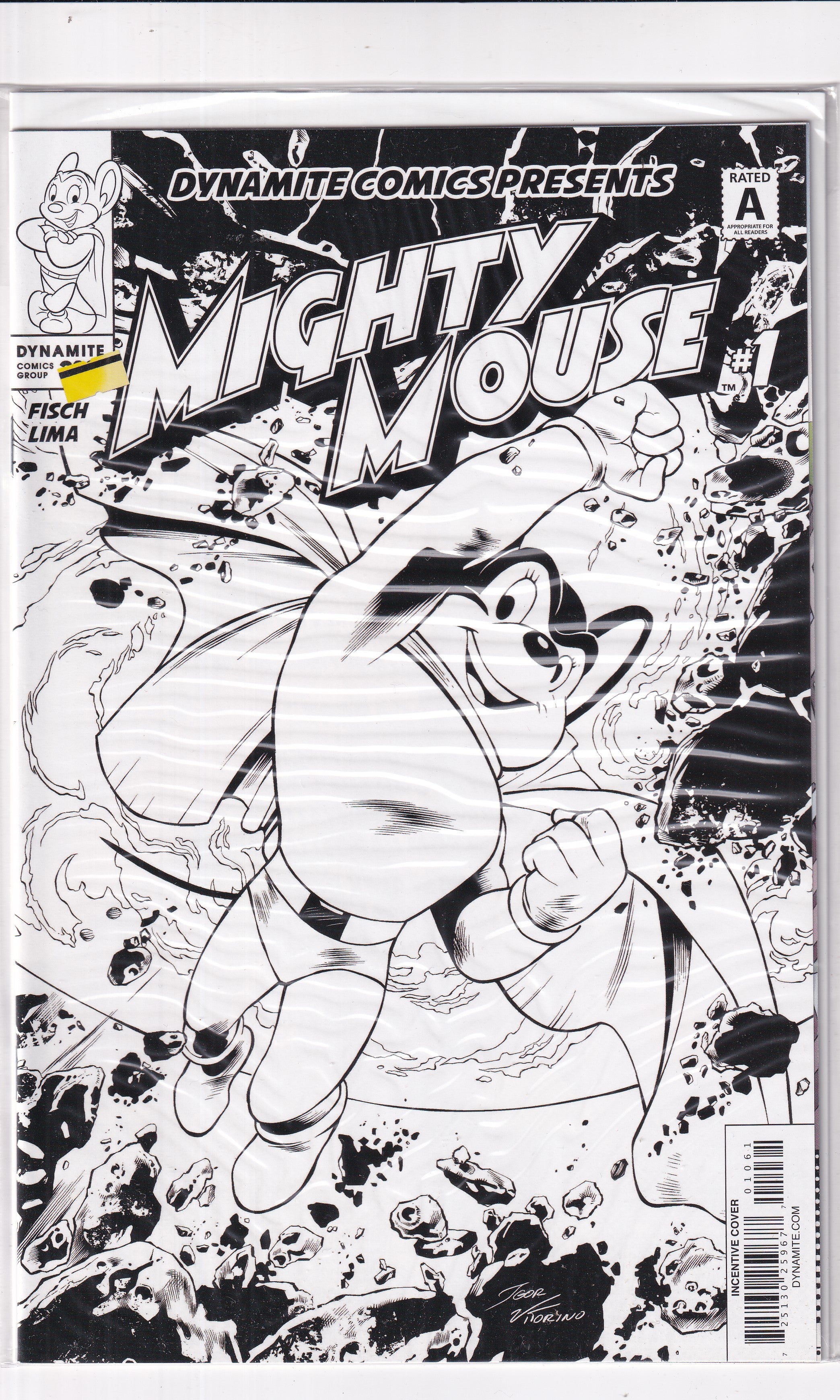 MIGHTY MOUSE #1 B&W - Slab City Comics 