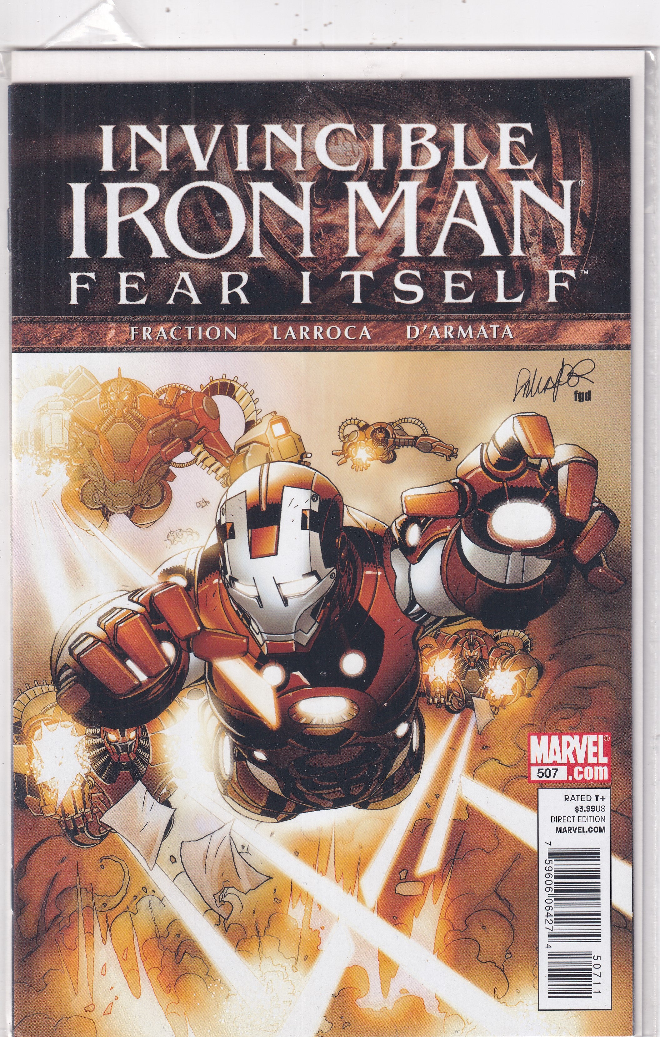 INVINCIBLE IRON MAN FEAR ITSELF #507 - Slab City Comics 