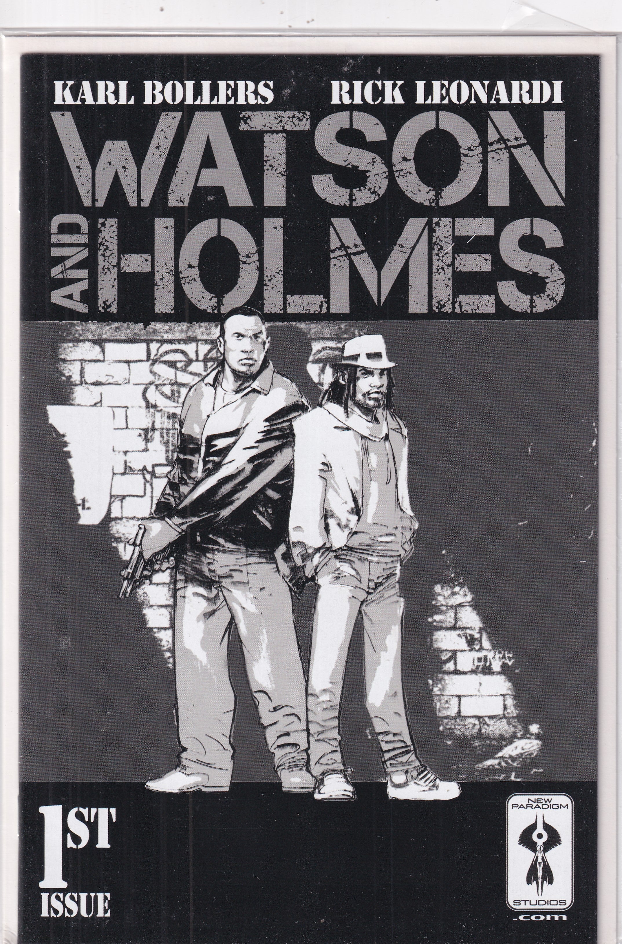 WATSON AND HOLMES #1 B&W - Slab City Comics 