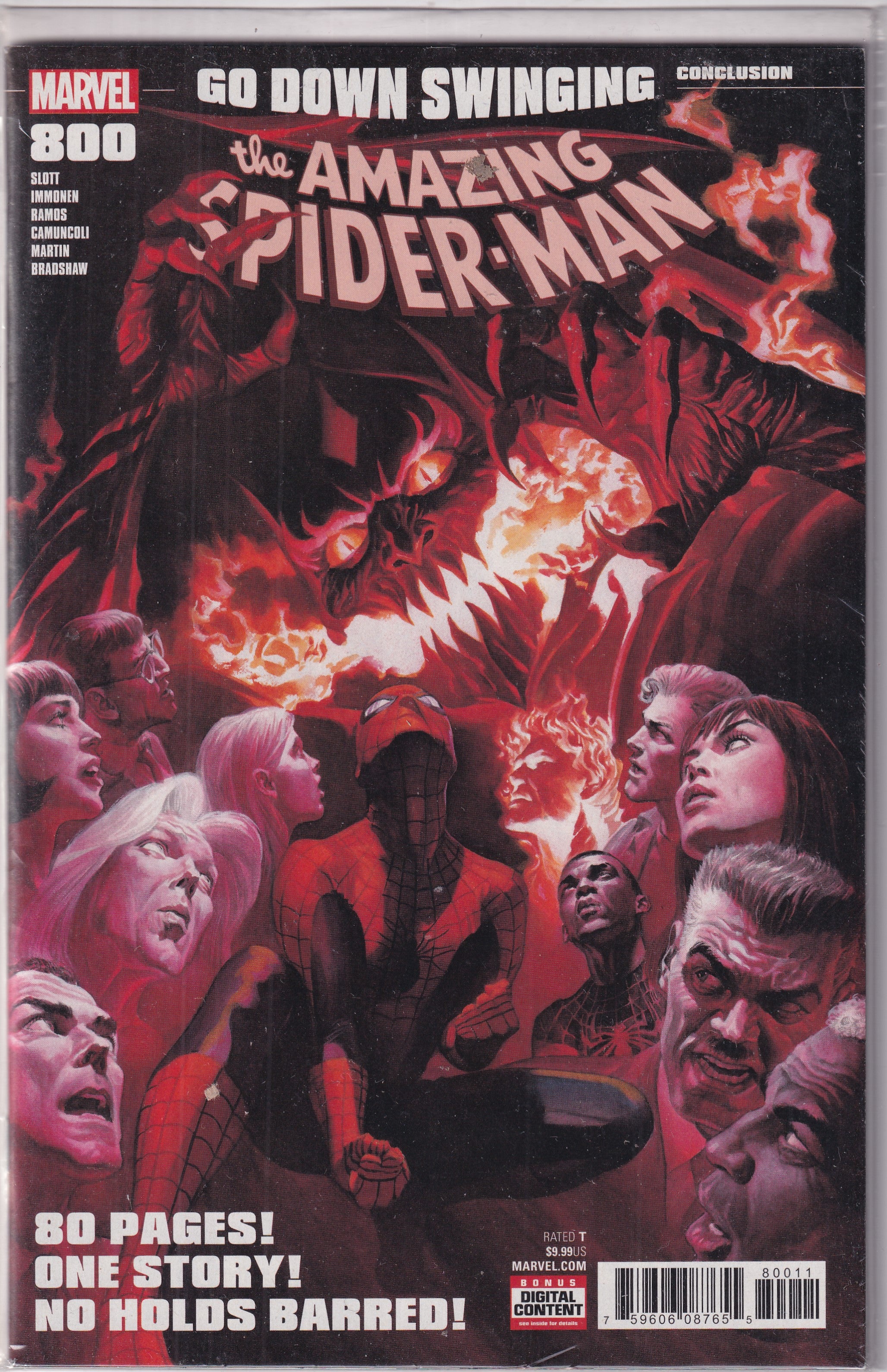 GO DOWN SWINGING AMAZING SPIDER-MAN #800 - Slab City Comics 