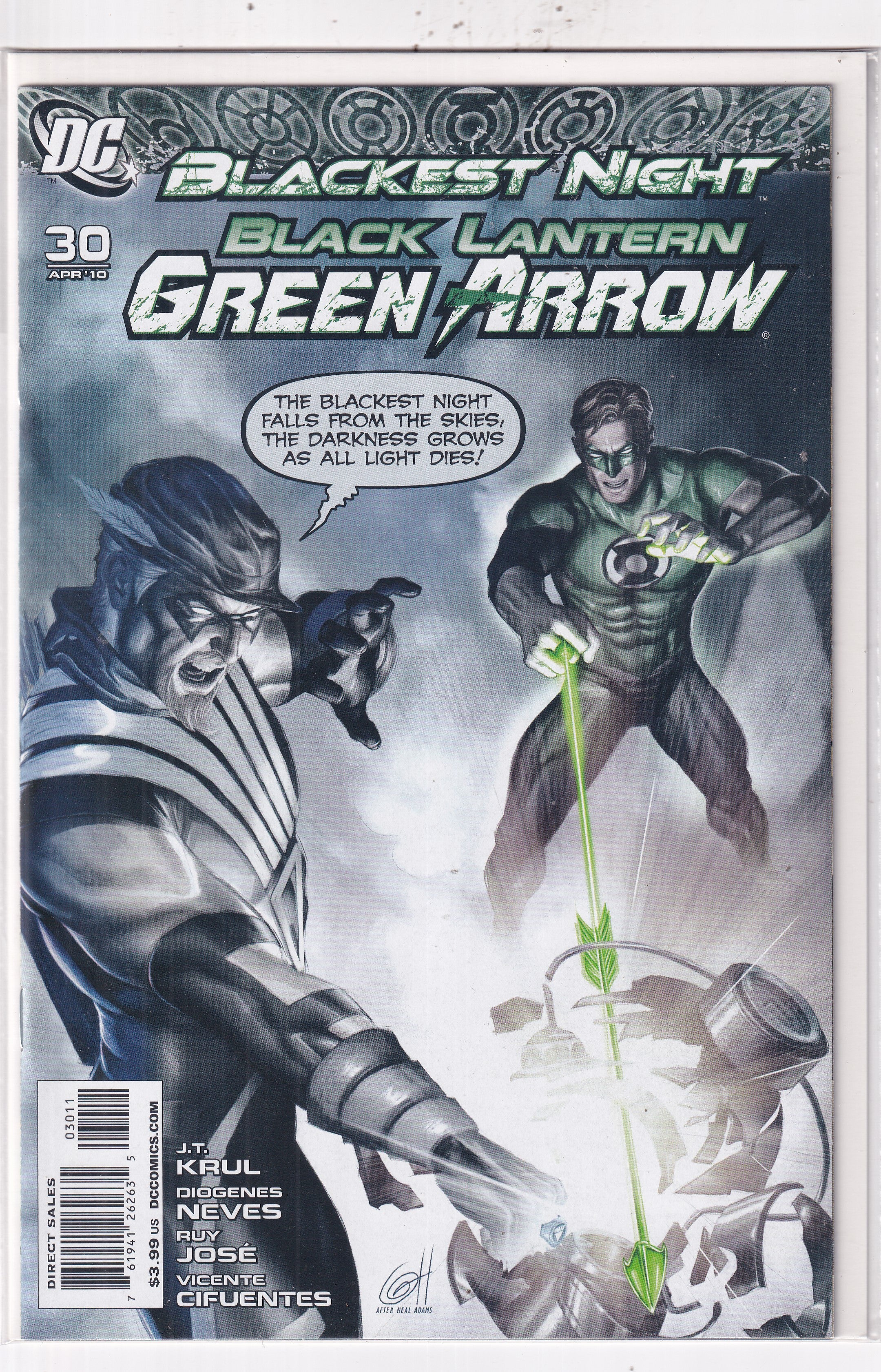 BLACKEST NIGHT BLACK LANTERN GREEN ARROW #30 - Slab City Comics 