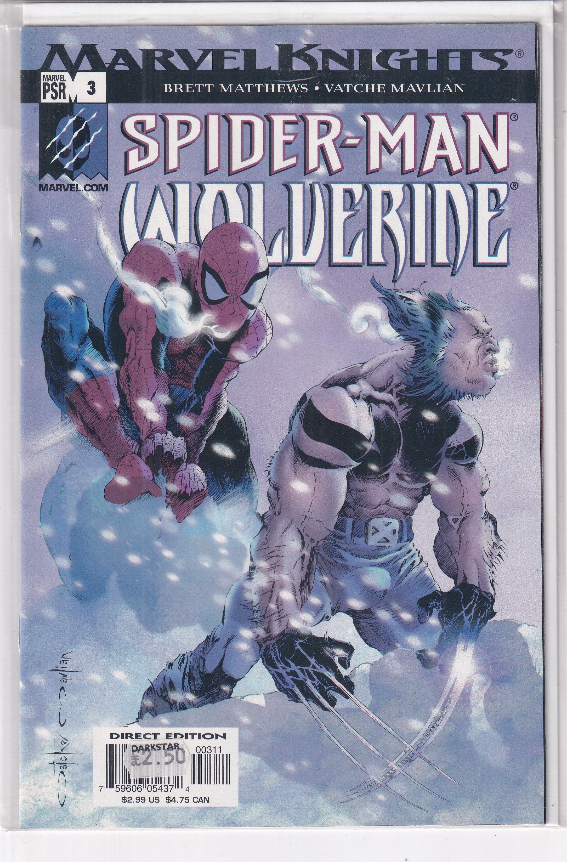 MARVEL KNIGHTS SPIDER-MAN WOLVERINE #3 - Slab City Comics 