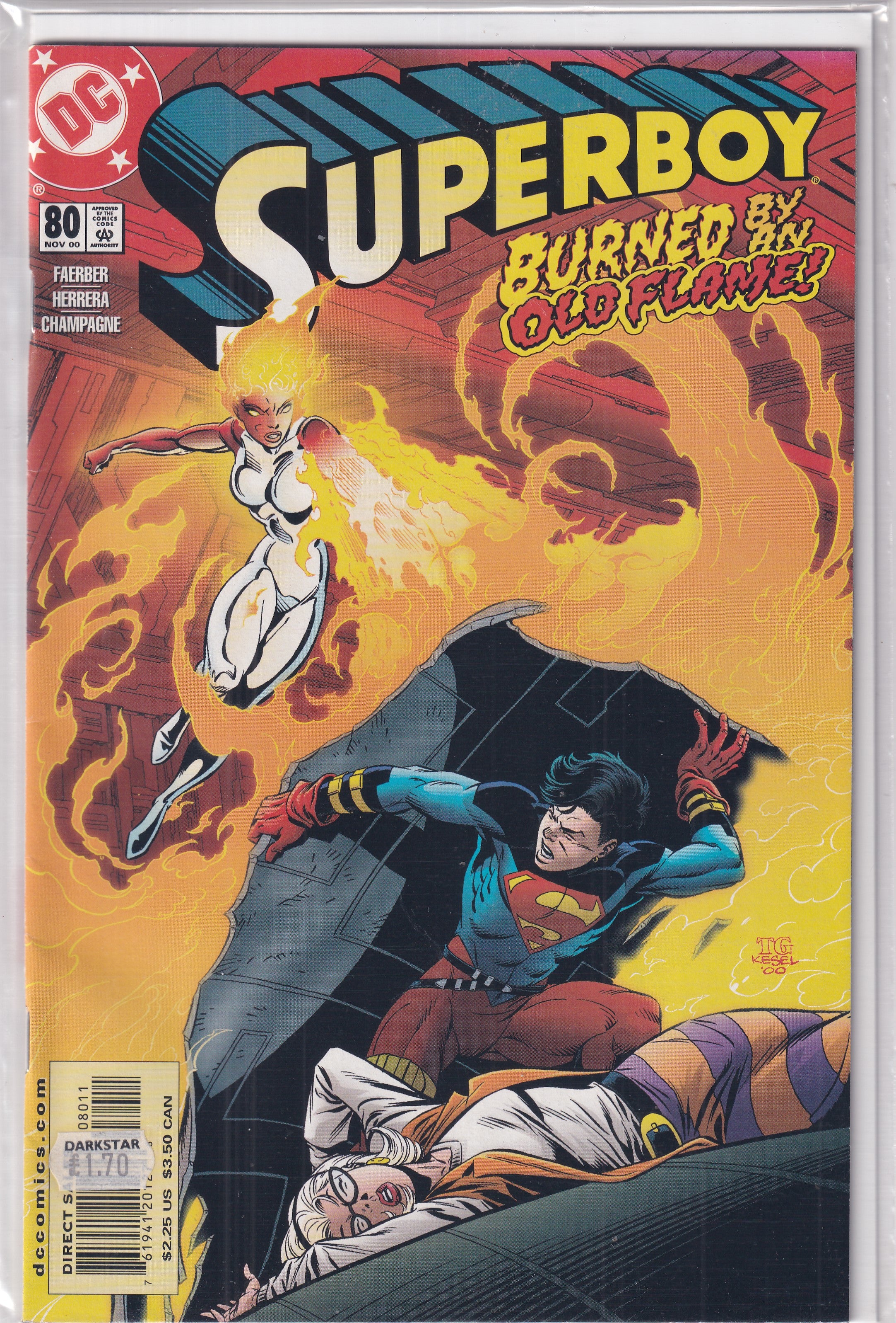 SUPERBOY BURNED BY THE OLD FLAME #80 - Slab City Comics 