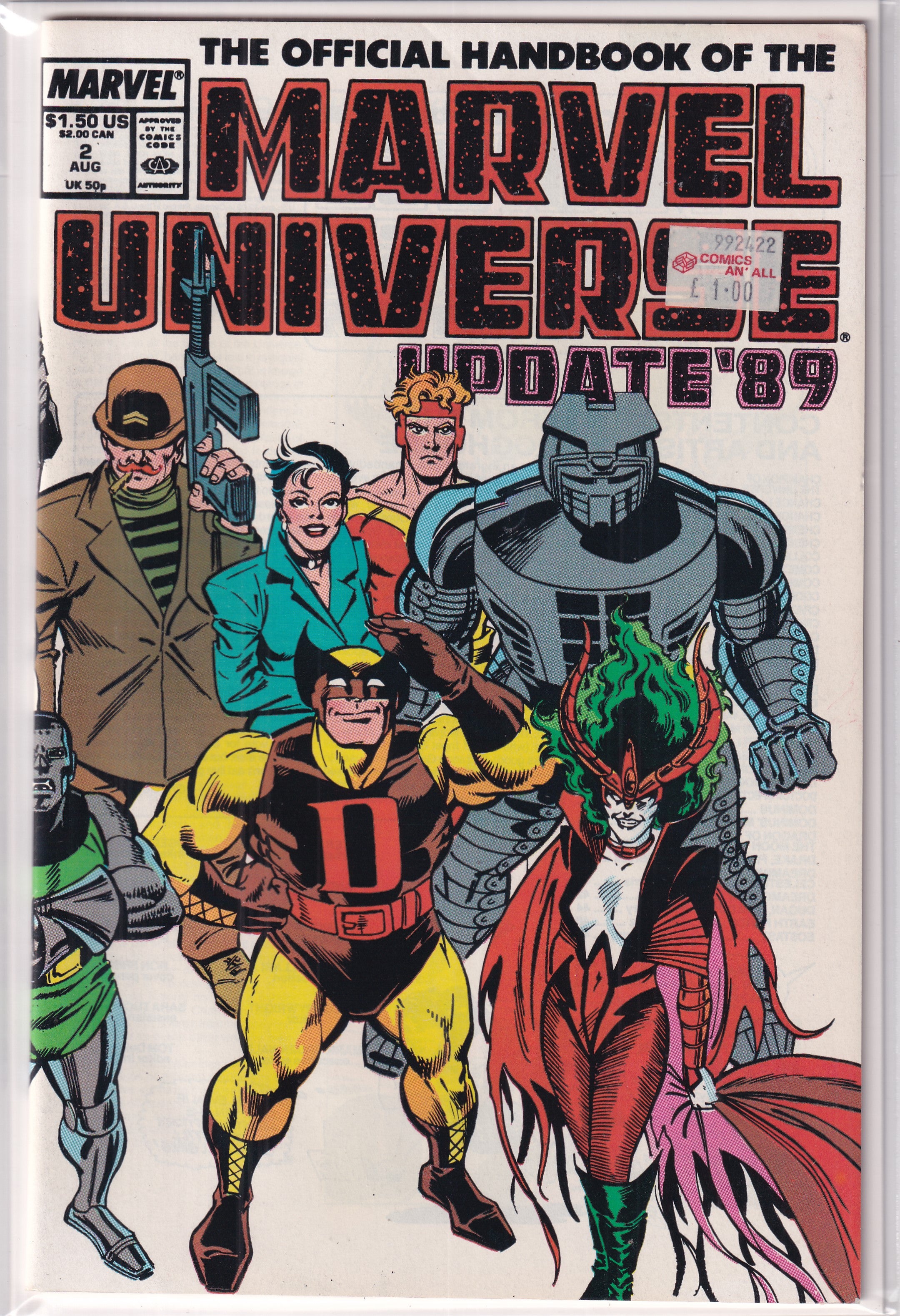 MARVEL UNIVERSE UPDATE'89 #2 - Slab City Comics 