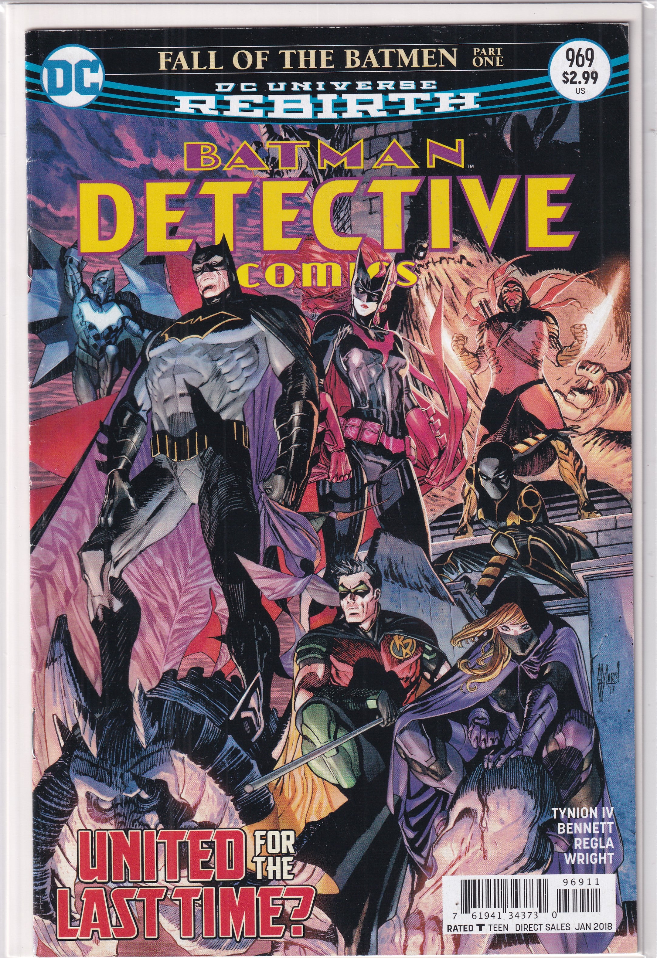 FALL OF THE BATMAN PART 1 DC UNIVERSE REBIRTH BATMAN DETECTIVE COMICS #969 - Slab City Comics 