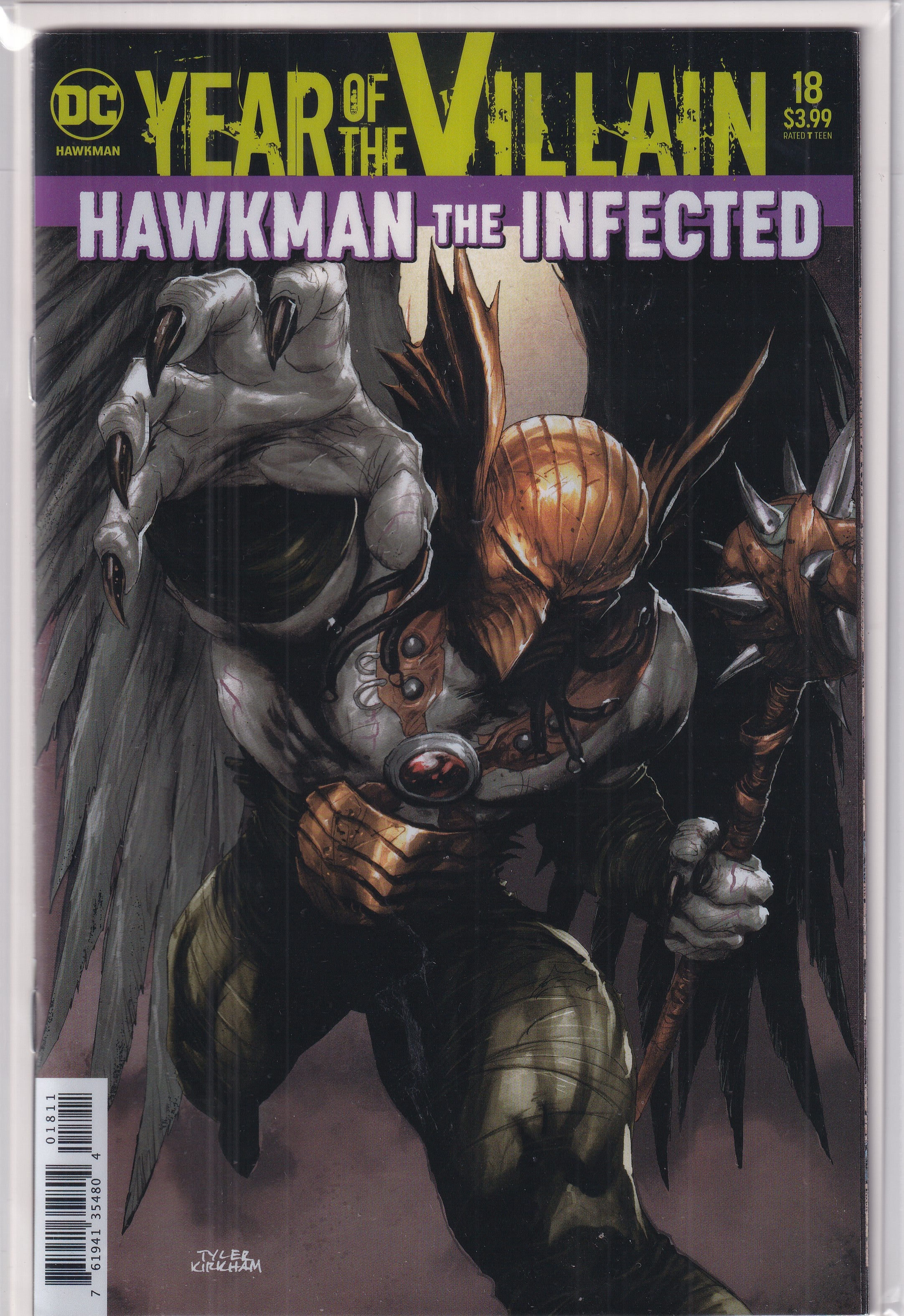 YEAR OF THE VILLAIN HAWKMAN THE INFECTION #18 - Slab City Comics 