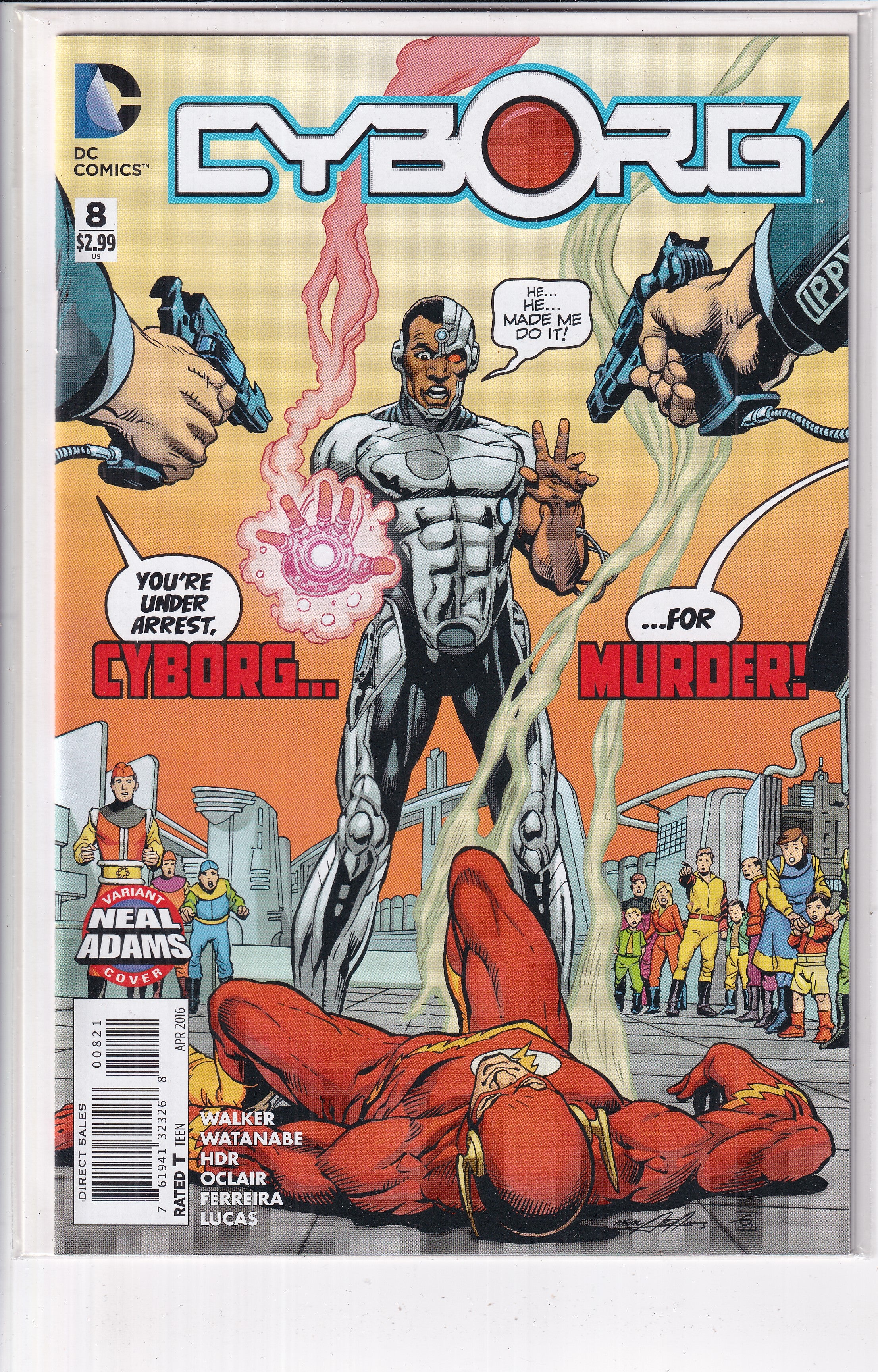 Cyborg #8 Neal Adams Variant - Slab City Comics 