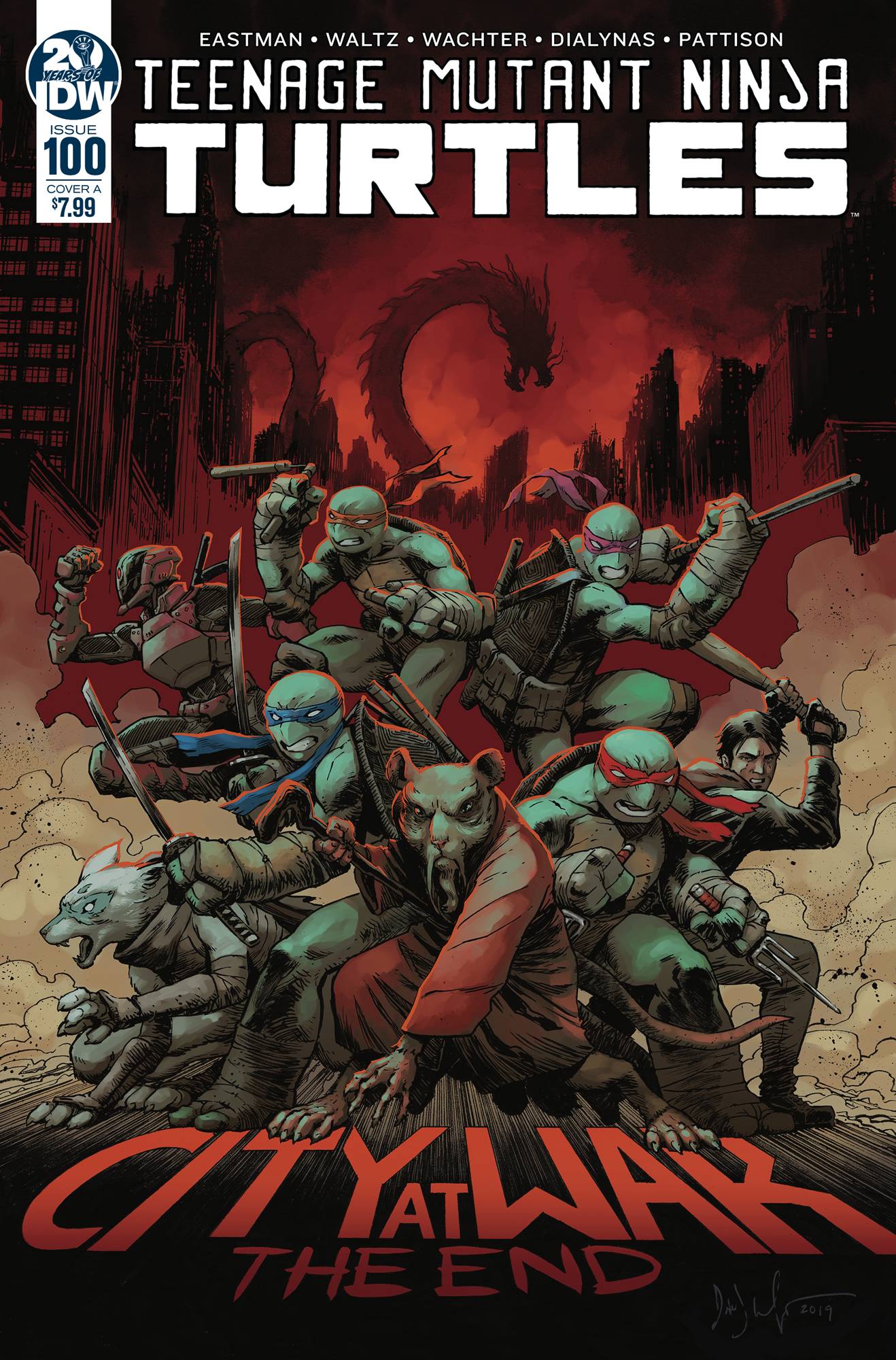 Teenage Mutant Ninja Turtles Issue #100 CITY AT WAR The End - Slab City Comics 