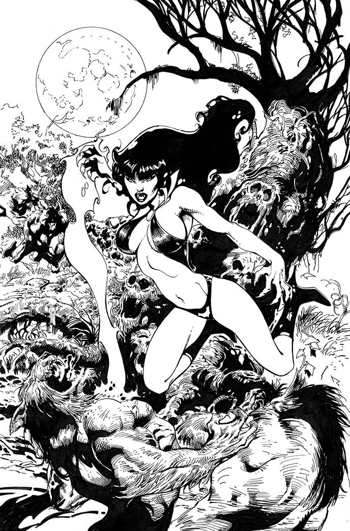 VAMPIRELLA #19 1:11 CASTRO B&W VIRGIN VARIANT - Slab City Comics 