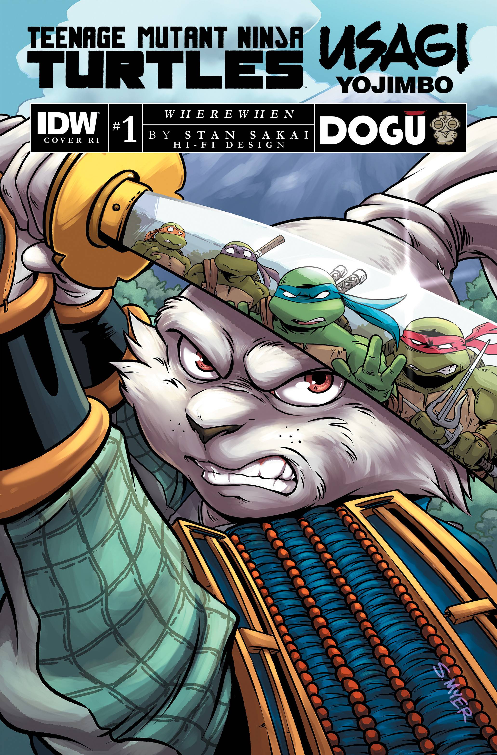 TMNT USAGI YOJIMBO WHEREWHEN #1 1:10 MYER VARIANT - Slab City Comics 